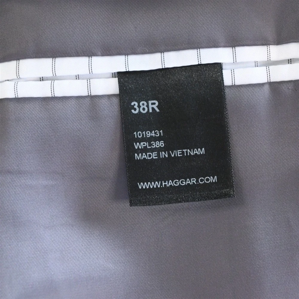 Haggar 38R 32x32 Blue Tailored Fit Travel Performance Mens Jacket Pants Suit